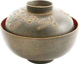 JAPANESE LACQUER BOWL OWNA. Meiji Period.