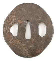 JAPANESE SWORD GUARD TSUBA. - Fagan Arms