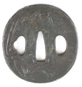 JAPANESE SWORD GUARD TSUBA. Meiji Period