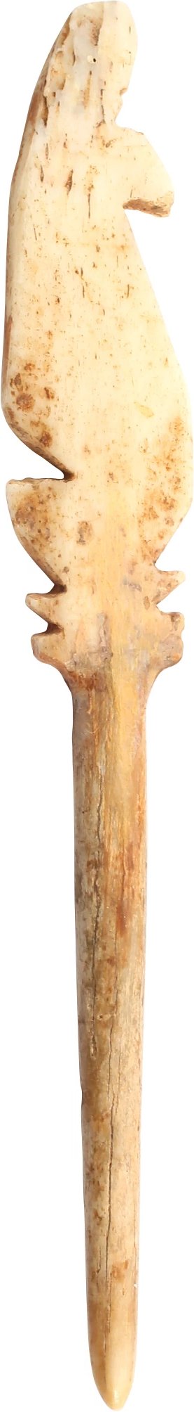 ANCIENT EGYPTIAN BONE HAIR ORNAMENT. Coptic Period, 3rd-5th century AD, - Fagan Arms