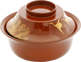 MEIJI PERIOD LACQUERED BOWL AND COVER