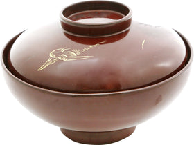 JAPANESE LACQUER BOWL AND COVER