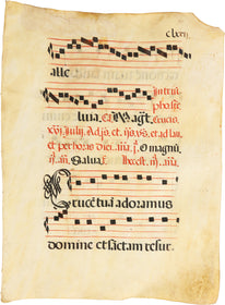 16TH CENTURY EUROPEAN ANTIPHONAL PAGE