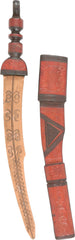 FINE LEATHER WORK ON NORTH AFRICAN CEREMONIAL SHORT SWORD - Fagan Arms