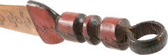 FINE LEATHER WORK ON NORTH AFRICAN CEREMONIAL SHORT SWORD - Fagan Arms