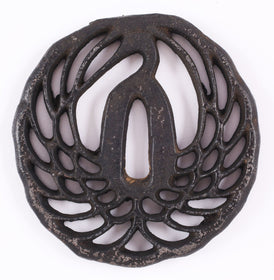 JAPANESE IRON SWORD GUARD TSUBA