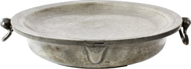 BEAUTIFULLY MARKED PEWTER WARMING DISH C.1740-75