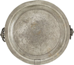 BEAUTIFULLY MARKED PEWTER WARMING DISH C.1740-75 - Fagan Arms