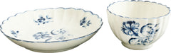 WORCESTER TEA BOWL AND UNDER BOWL C.1770. - Fagan Arms