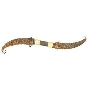 RARE SUDANESE DOUBLE BLADED DAGGER HALADIE