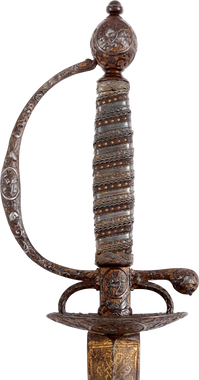 A FINE FRENCH STEEL HILTED SMALLSWORD C.1750