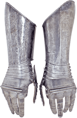 A PAIR OF EUROPEAN BRIDLE GAUNTLETS EARLY 17th CENTURY