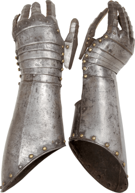A PAIR OF EUROPEAN BRIDLE GAUNTLETS, EARLY 17th CENTURY