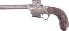A RARE COLLEYE HARMONICA PISTOL C.1860 - Fagan Arms