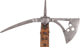 A RARE ITALIAN BATTLE AXE C.1575-1600