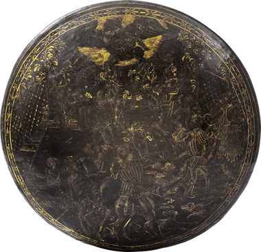 A RARE ITALIAN PARADE SHIELD, LATE 16th CENTURY