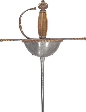 A SPANISH CUP HILT RAPIER C.1650