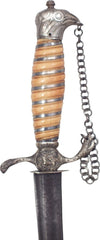 AMERICAN SILVER HILTED EAGLE HEAD HANGER C.1780 - Fagan Arms
