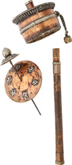 EXCEPTIONAL EARLY TIBETAN PRAYER WHEEL - Fagan Arms