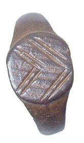 BYZANTINE WOMAN'S OR CHILD'S FUNERARY RING C.600-800 AD SIZE 4 1/4