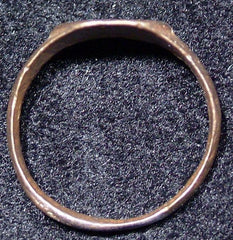 BYZANTINE WOMAN'S OR CHILD'S FUNERARY RING C.600-800 AD SIZE 4 1/4 - Fagan Arms