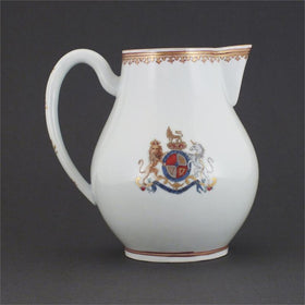 CHARMING AND FINE ENGLISH PATRIOTIC PORCELAIN PITCHER C.1780