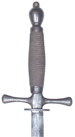 COLONIAL AMERICAN PILLOW SWORD OR SCARF SWORD C.1720