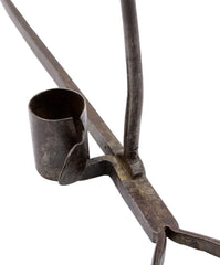 COLONIAL AMERICAN WROUGHT IRON CANDLE HOLDER - Fagan Arms