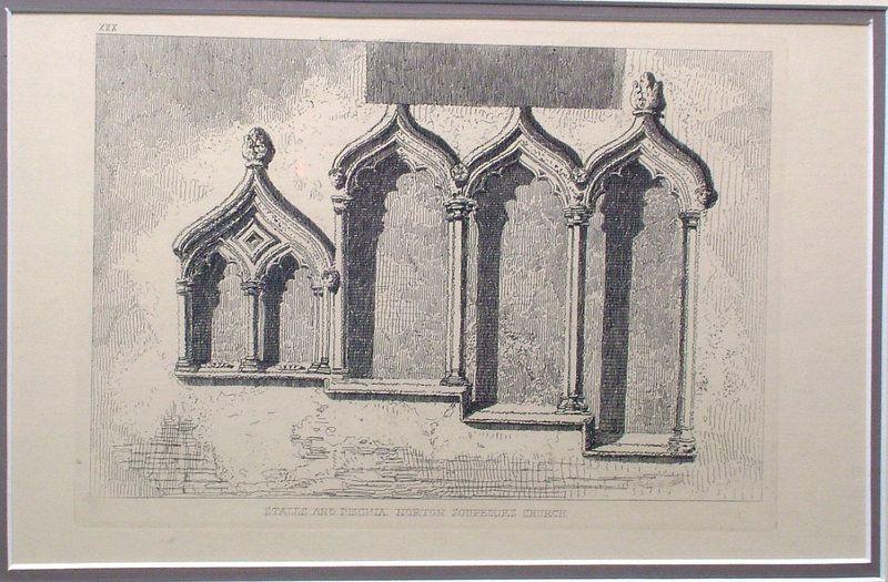 COTMAN STALLS AND PISCINA NORTON SOUPECORS CHURCH - Fagan Arms