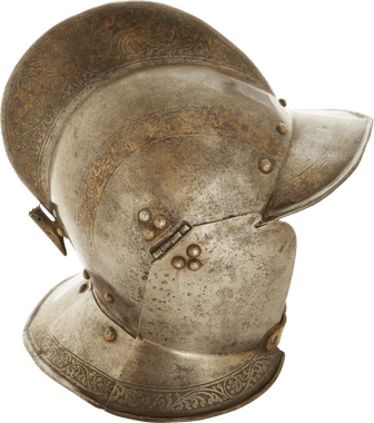 FINE GERMAN BURGONET, MID-16th CENTURY