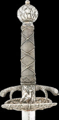 A RARE SILVER HILTED NORTH ITALIAN TRANSITIONAL RAPIER C.1655-60. - Fagan Arms