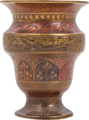 INDOPERSIAN ENAMELED BRONZE VASE - Fagan Arms