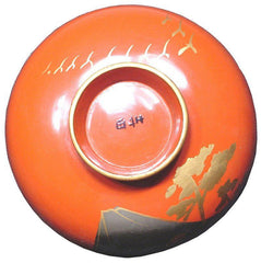 JAPANESE LACQUER BOWL WITH MOUNT FUJI - Fagan Arms