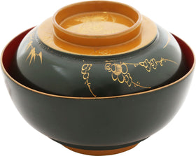 JAPANESE LACQUERED COVERED BOWL
