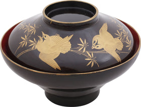JAPANESE LACQUERED COVERED BOWL