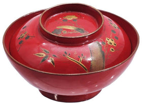 JAPANESE LACQUERED FOOD BOWL