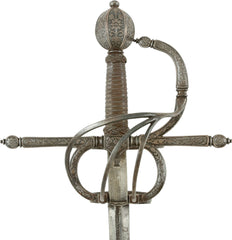 MAGNIFICENT SWEPT HILT RAPIER AND COMPANION LEFT HAND DAGGER - Fagan Arms