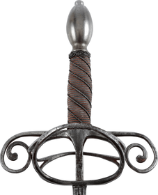 RARE ENGLISH DUELING SWORD C.1630-50