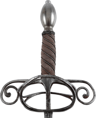 RARE ENGLISH DUELING SWORD C.1630-50