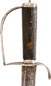 RARE PORTUGUESE SILVER HILTED HANGER, 1777-1800