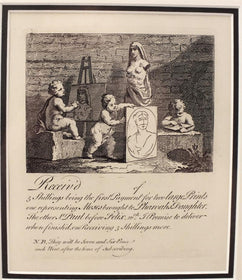 RECEIPT FOR TWO PRINTS, WILLIAM HOGARTH