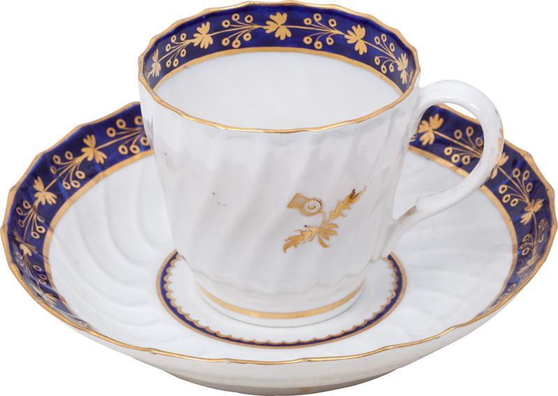 SCOTTISH PRIDE! WORCESTER CUP AND SAUCER C.1770-80 - Fagan Arms