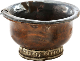 TIBETAN SILVER LINED LIBATION BOWL 16th-18th CENTURY