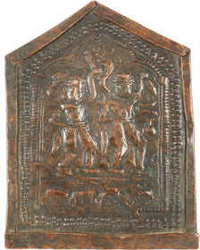 TIBETAN COPPER VOTIVE PLAQUE